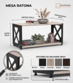 Mesa ratona (45cm x 85cm) - Baltico - Imagen 3